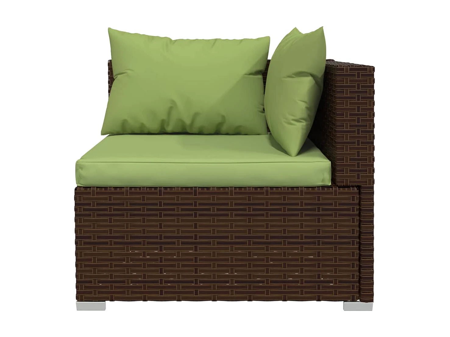 Salon de jardin 6 pcs avec coussins Résine tressée Marron 13