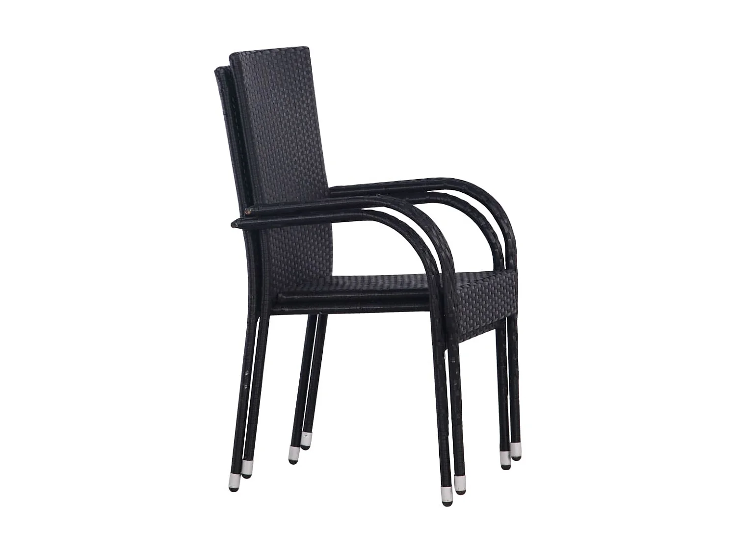 Ensemble de salle à manger de jardin 3 pcs Noir 64