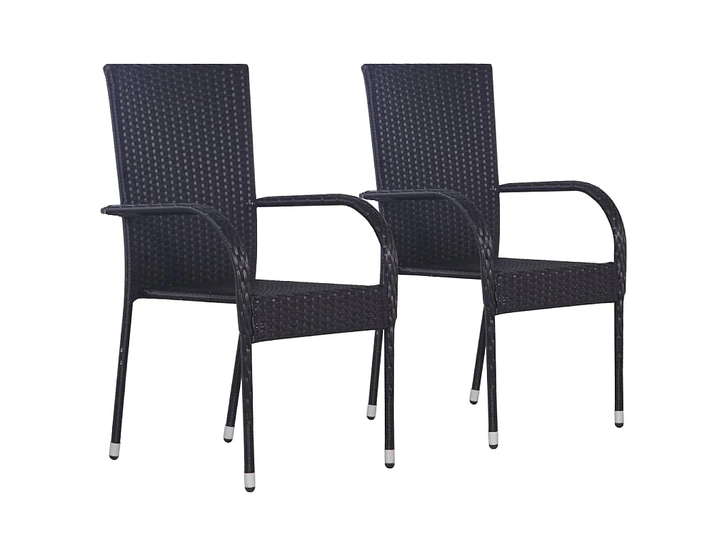 Ensemble de salle à manger de jardin 3 pcs Noir 64