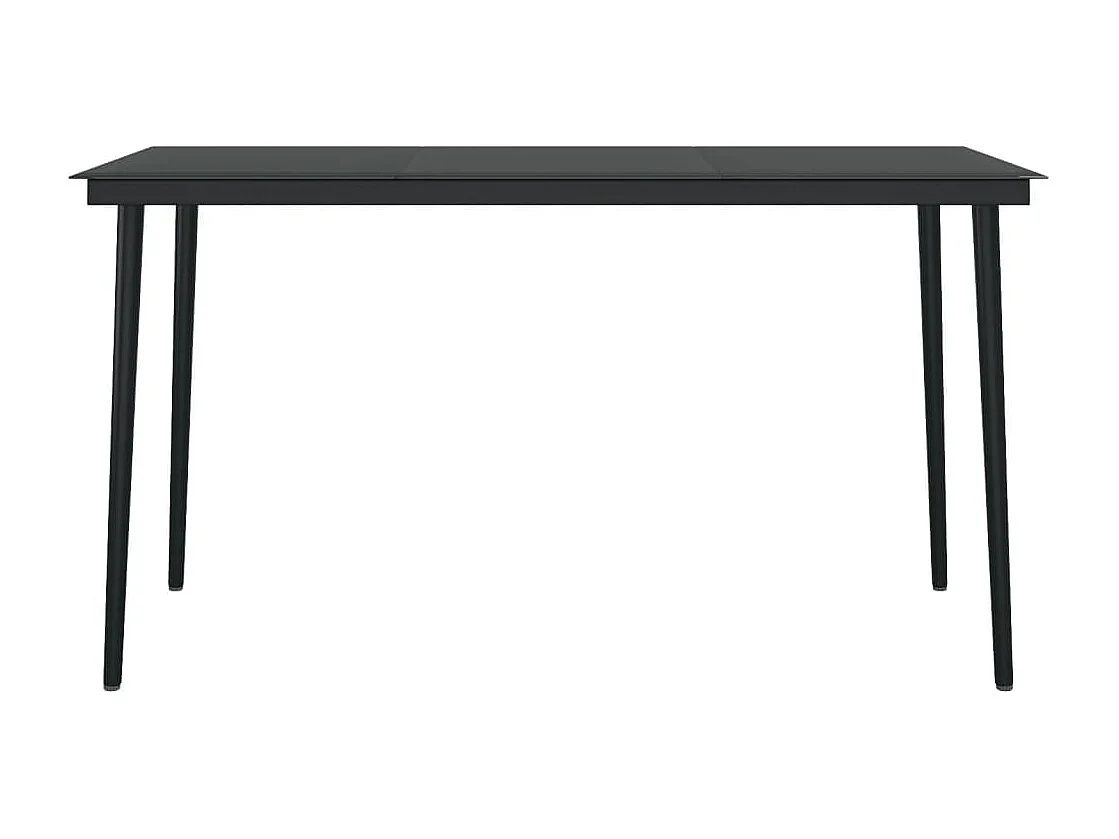 Ensemble de salle à manger de jardin 5 pcs Noir 11