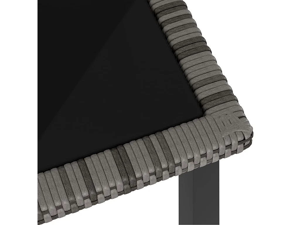 Ensemble de salle à manger de jardin 7 pcs Résine tressée Gris