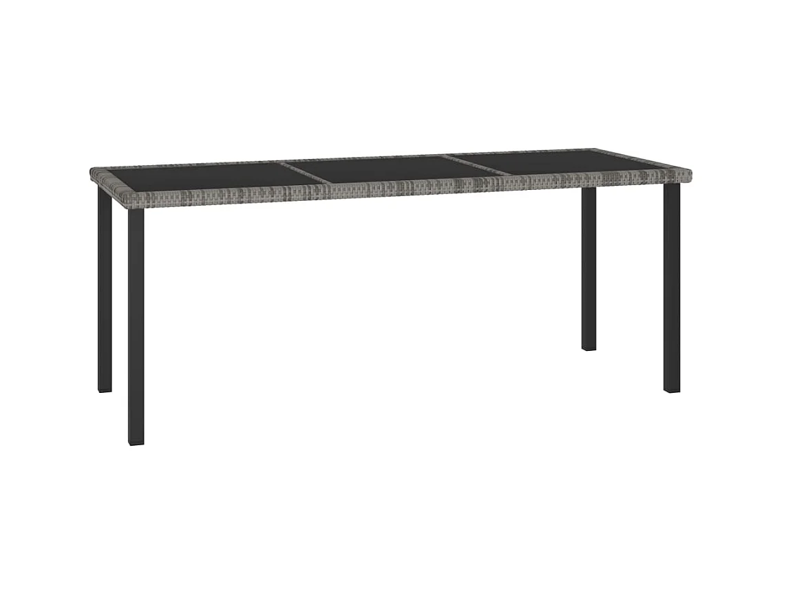 Ensemble de salle à manger de jardin 7 pcs Résine tressée Gris