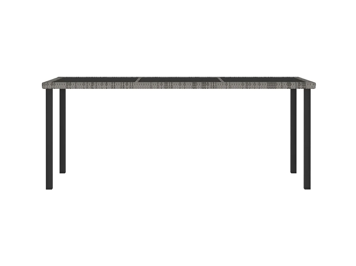 Ensemble de salle à manger de jardin 7 pcs Résine tressée Gris
