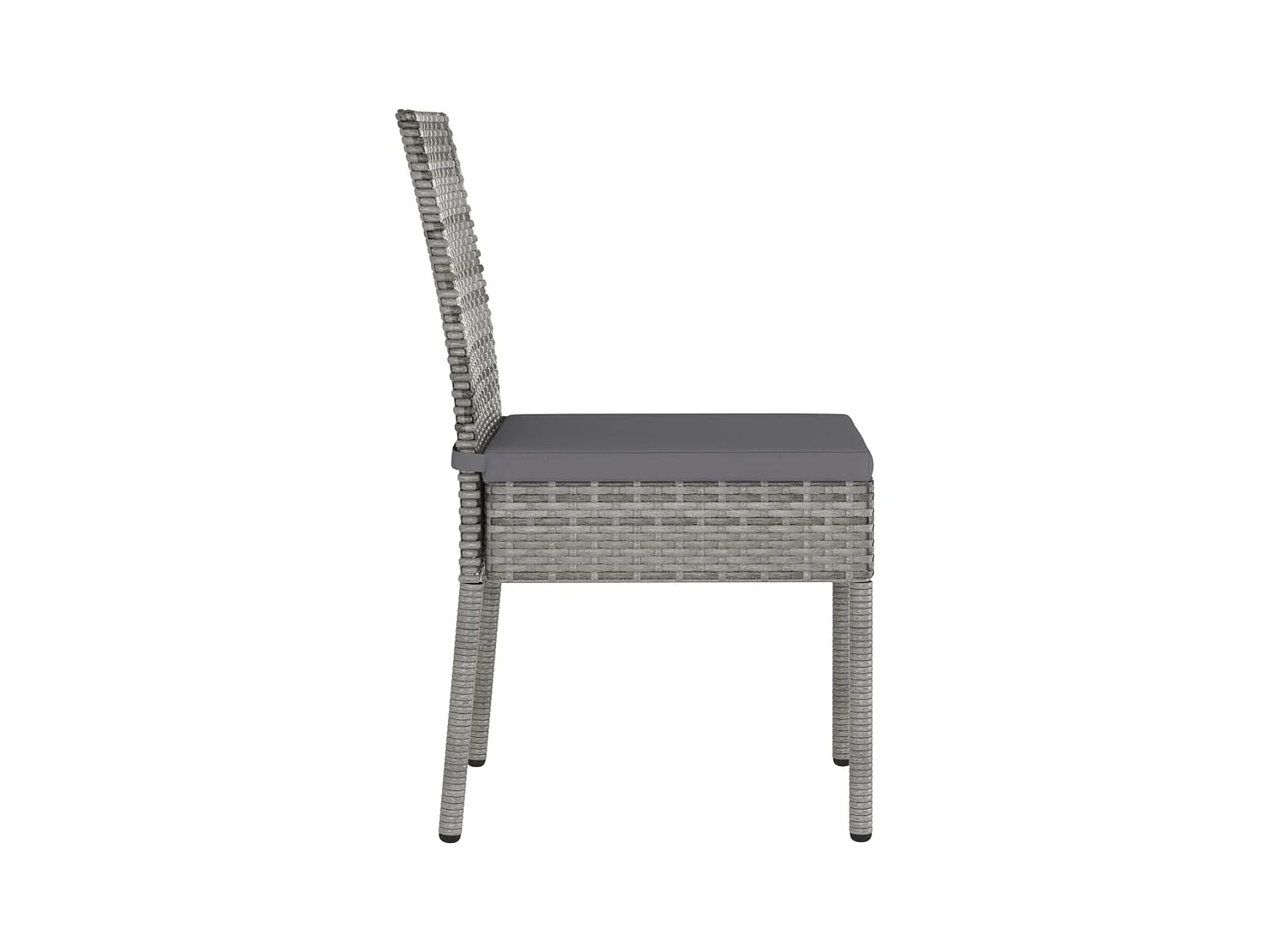 Ensemble de salle à manger de jardin 7 pcs Résine tressée Gris