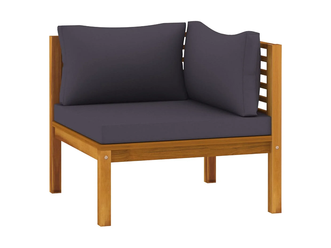 Salon de jardin 7 pcs avec coussin Bois d'acacia solide 7