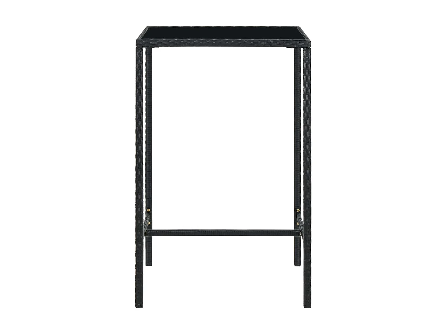 Ensemble de bar de jardin 5 pcs et coussins Résine tressée Noir 7