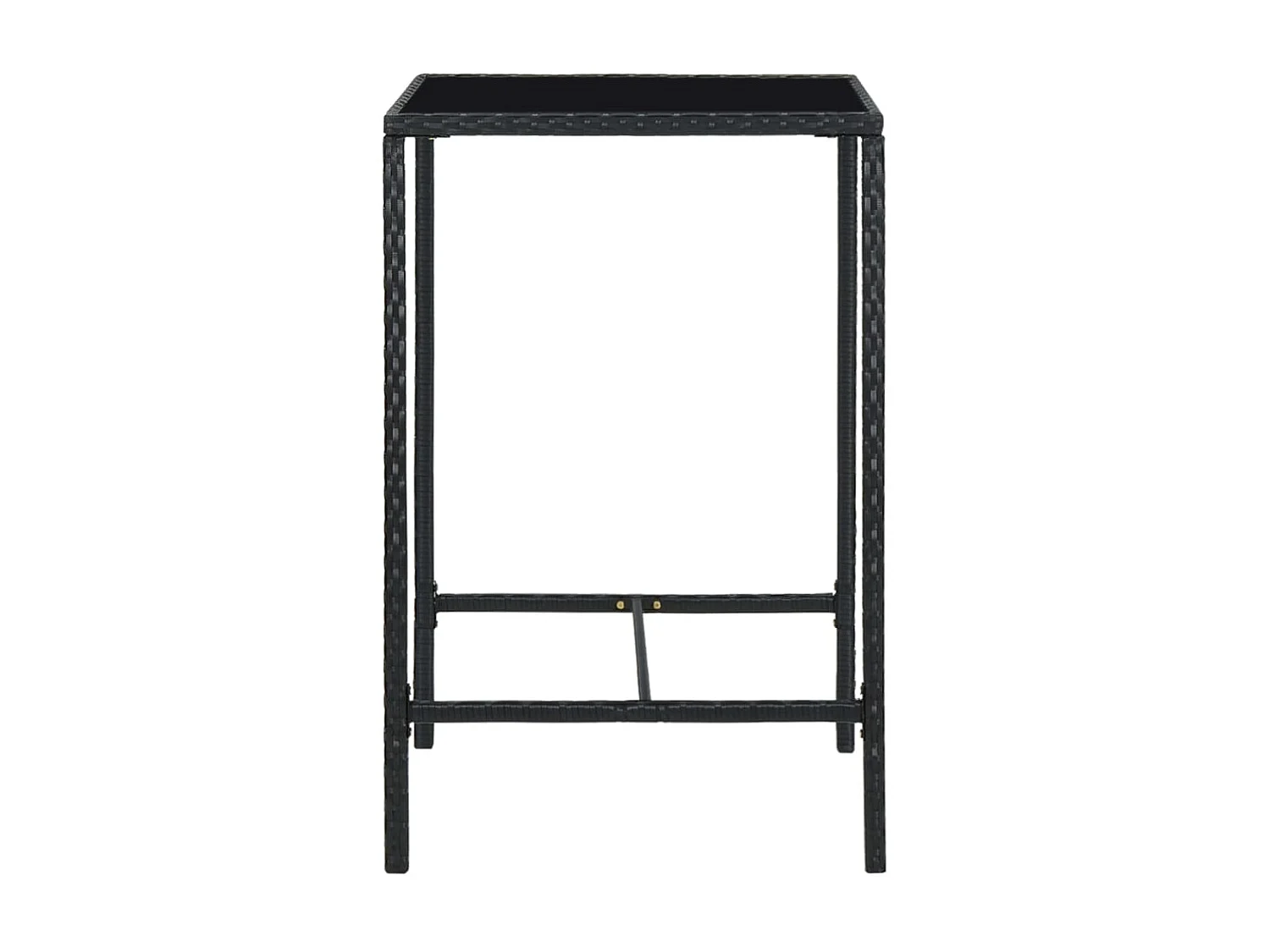 Ensemble de bar de jardin 5 pcs et coussins Résine tressée Noir 7