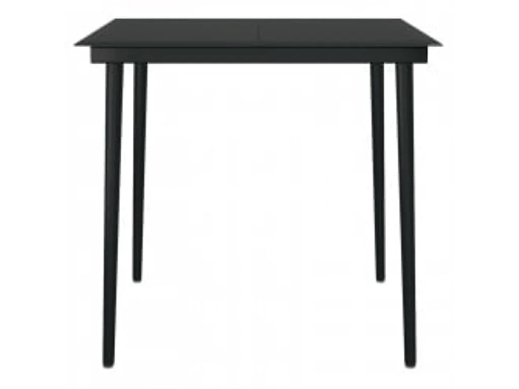 Mobilier de salle à manger de jardin 5 pcs avec coussins Noir