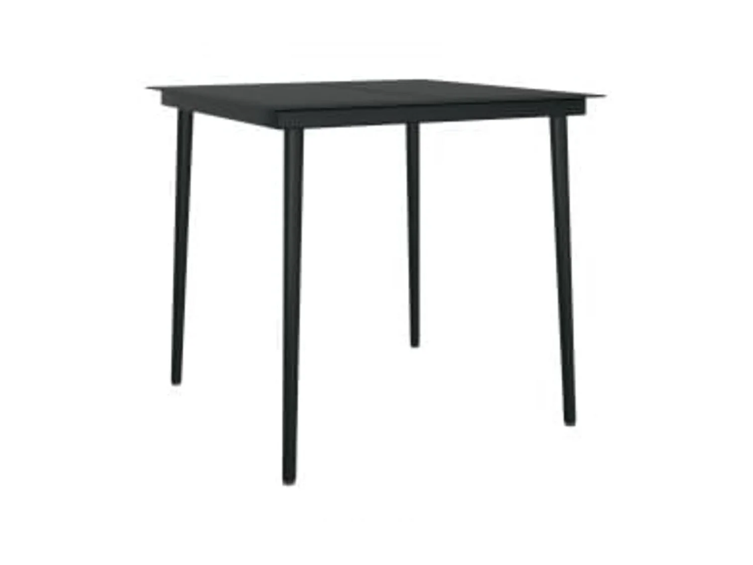 Mobilier de salle à manger de jardin 5 pcs avec coussins Noir