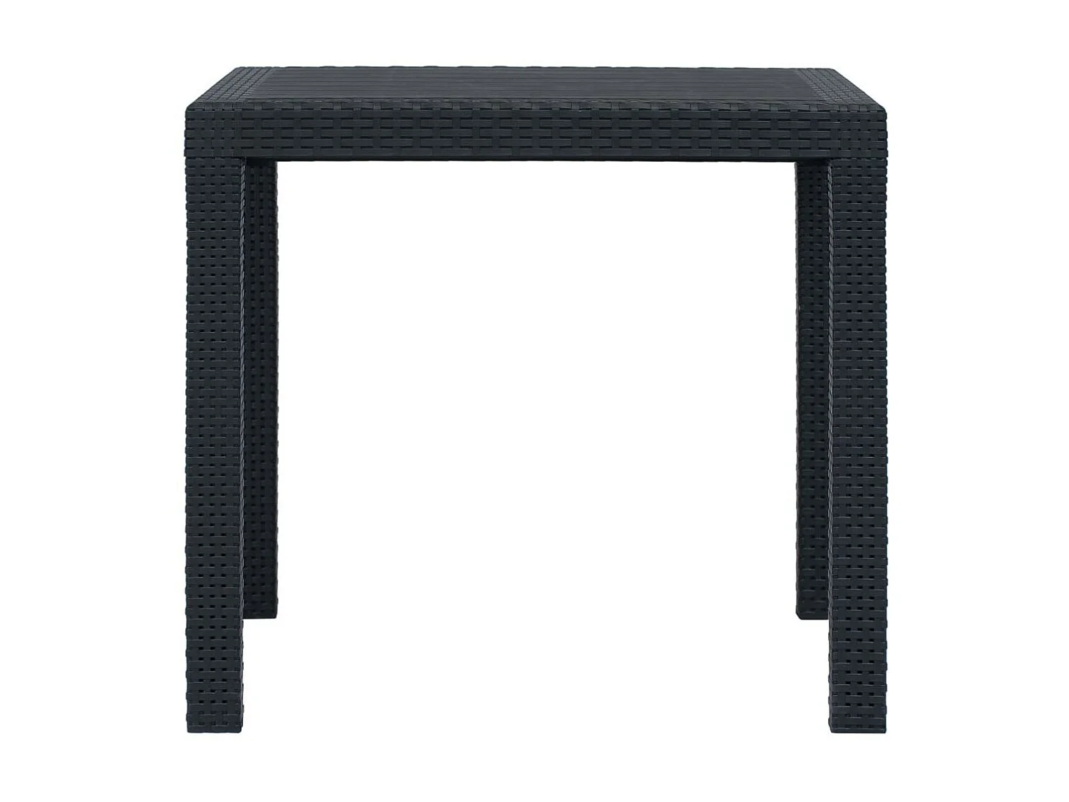 Ensemble de bistro 3 pcs Plastique Anthracite Aspect de rotin