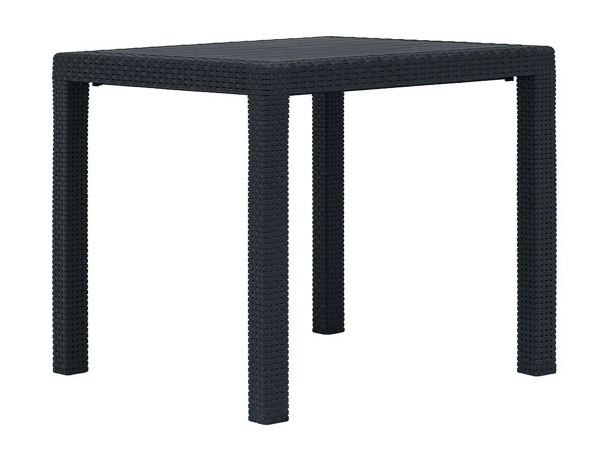 Ensemble de bistro 3 pcs Plastique Anthracite Aspect de rotin