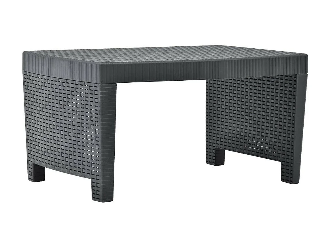 Salon de jardin 3 pcs Plastique Anthracite