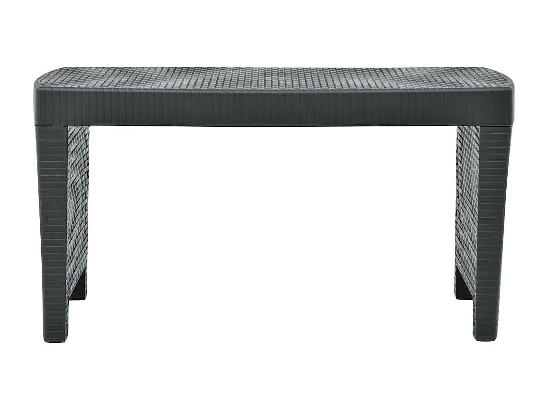 Salon de jardin 3 pcs Plastique Anthracite