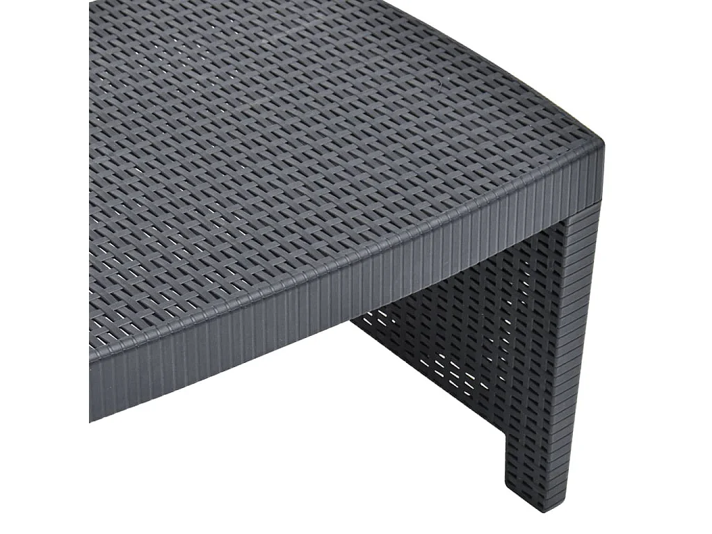 Salon de jardin 3 pcs Plastique Anthracite