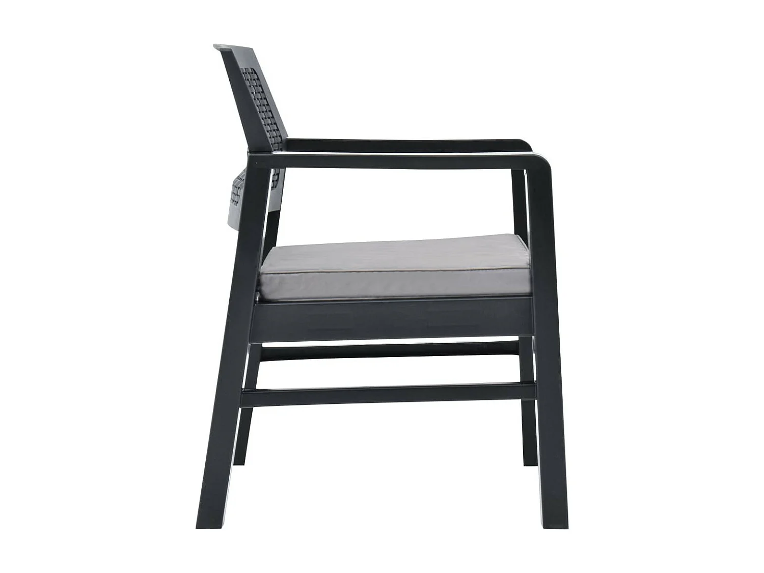 Salon de jardin 3 pcs Plastique Anthracite