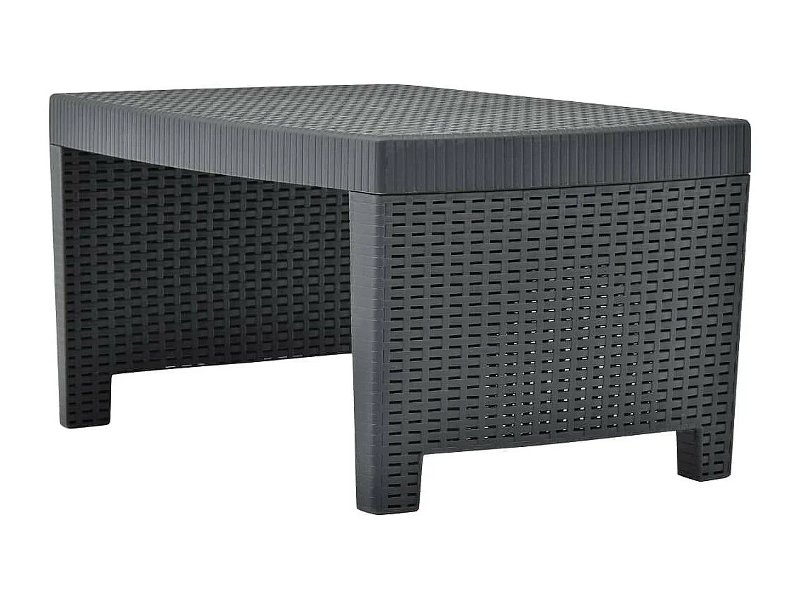 Salon de jardin 3 pcs Plastique Anthracite