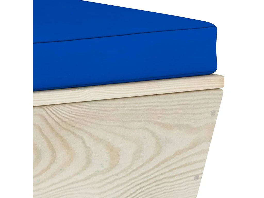 Salon de jardin palette 6 pcs avec coussins Épicéa imprégné 29