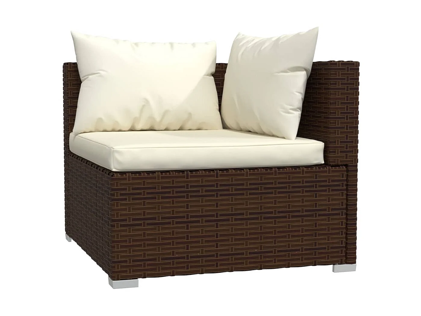 Salon de jardin 6 pcs avec coussins Résine tressée Marron 29