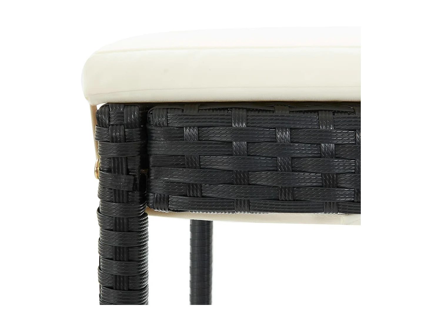Meuble de bar de jardin 5 pcs et coussins Résine tressée Noir 4