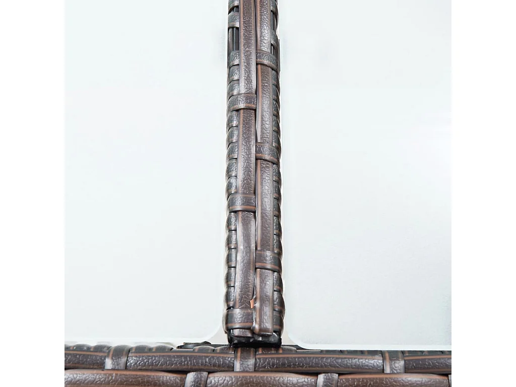 Meuble de bar de jardin 7 pcs et coussins Résine tressée Marron