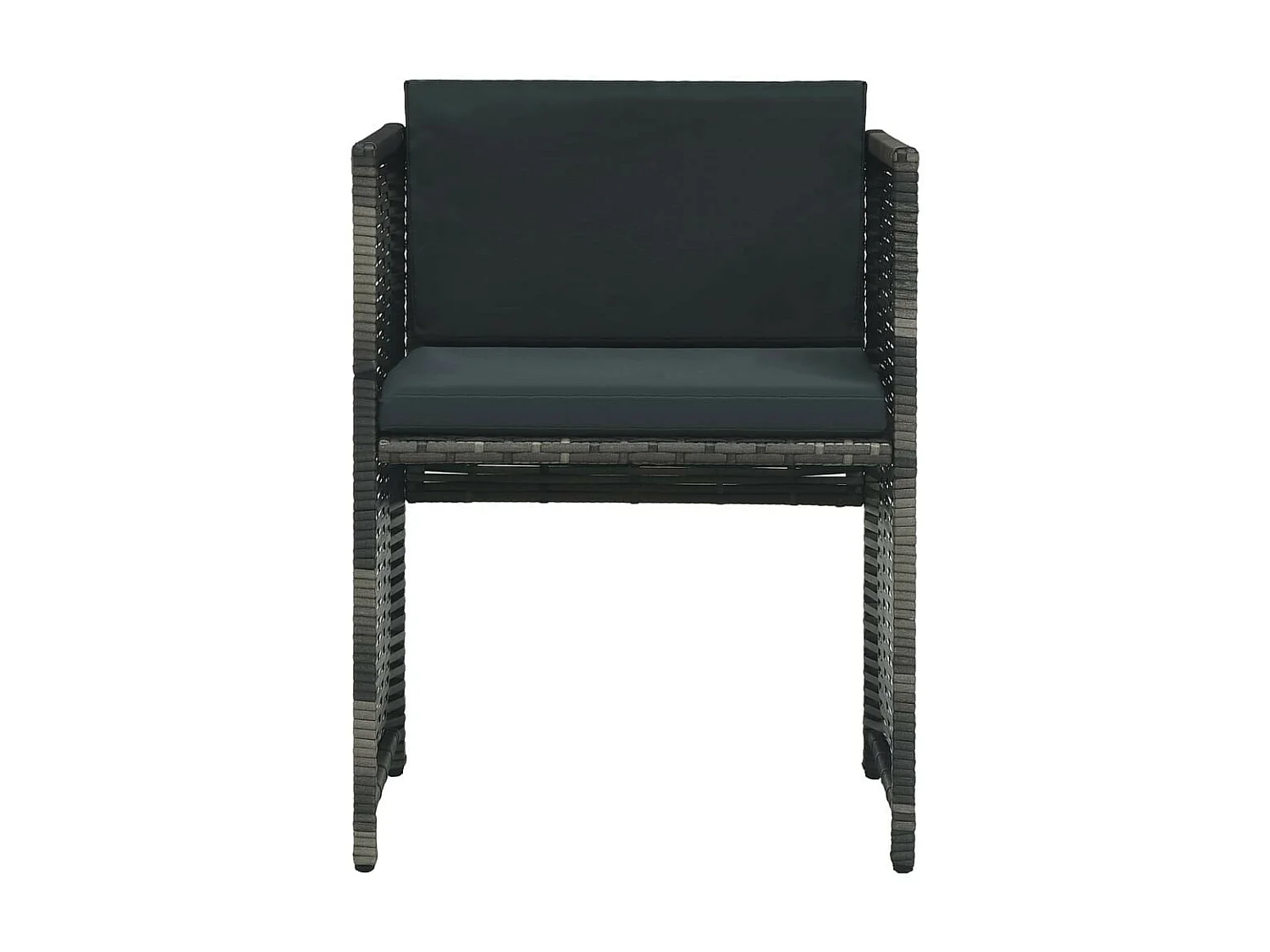 Mobilier de bistro 3 pcs avec coussins Résine tressée Gris 4