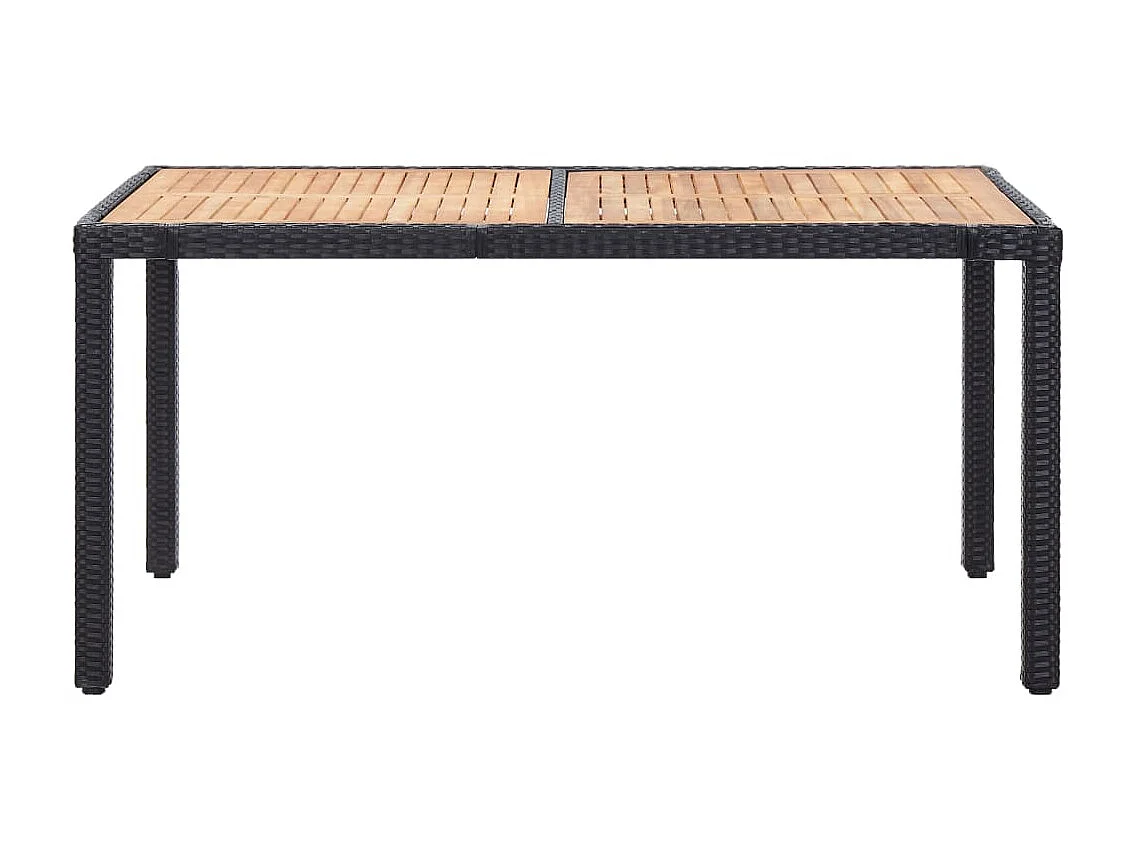 Salon de jardin 7 pcs avec coussins Résine tressée Noir 44