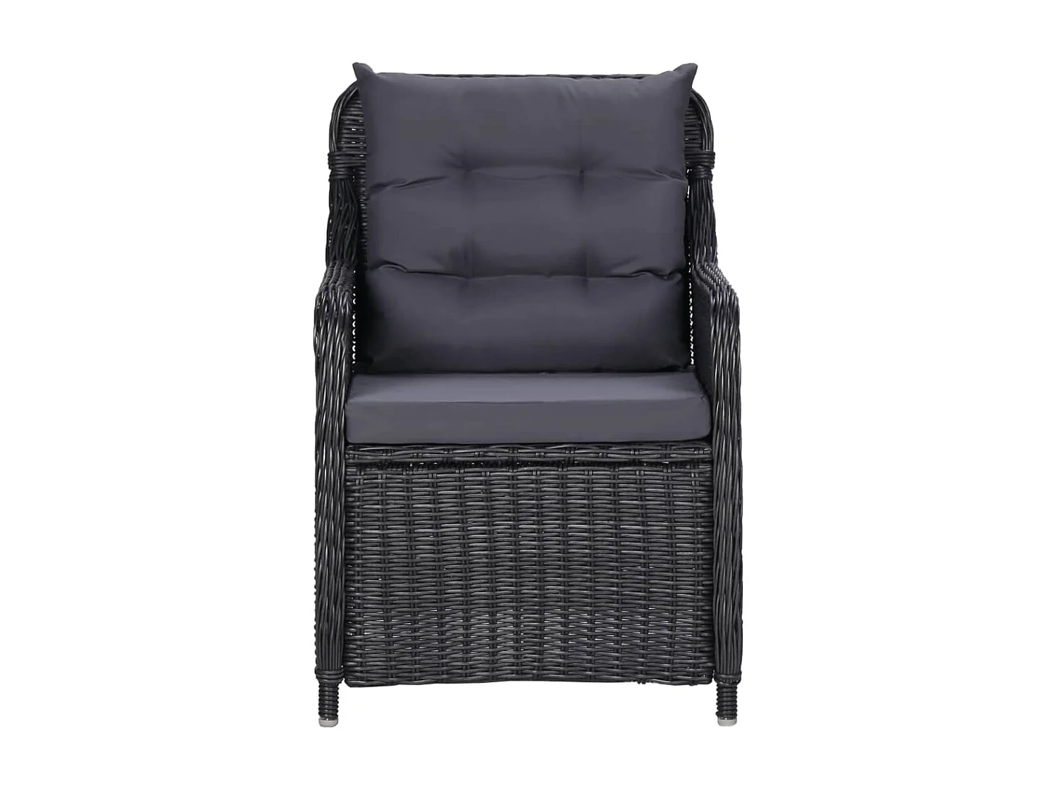 Ensemble de salle à manger de jardin 5 pcs Noir 22