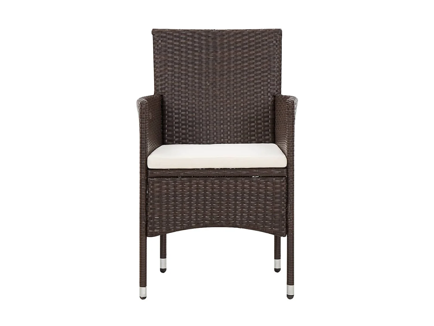 Salon de jardin 4 pcs avec coussins Résine tressée Marron 16