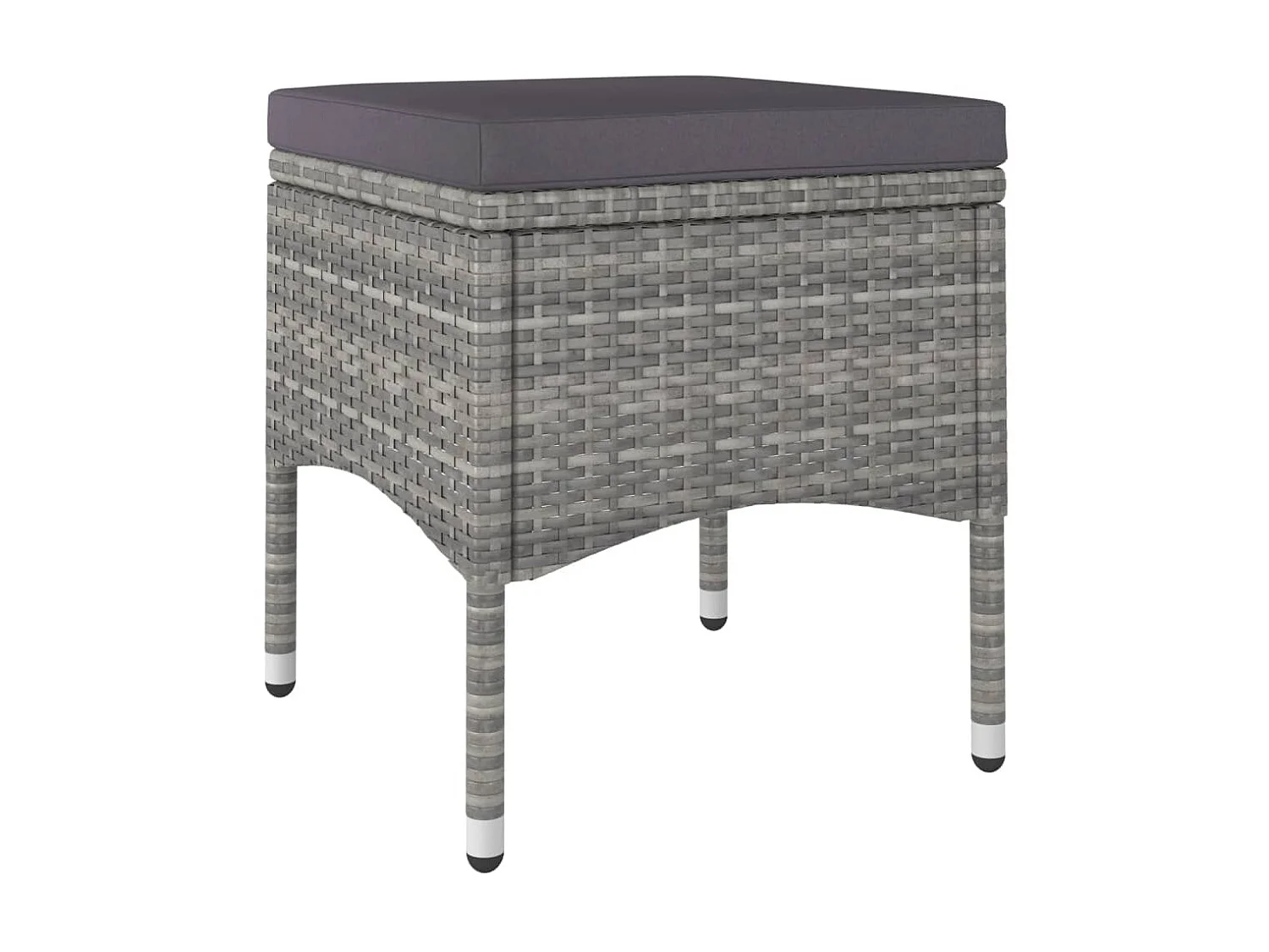 Mobilier dîner jardin 5 pcs Résine tressée et verre trempé Gris 2