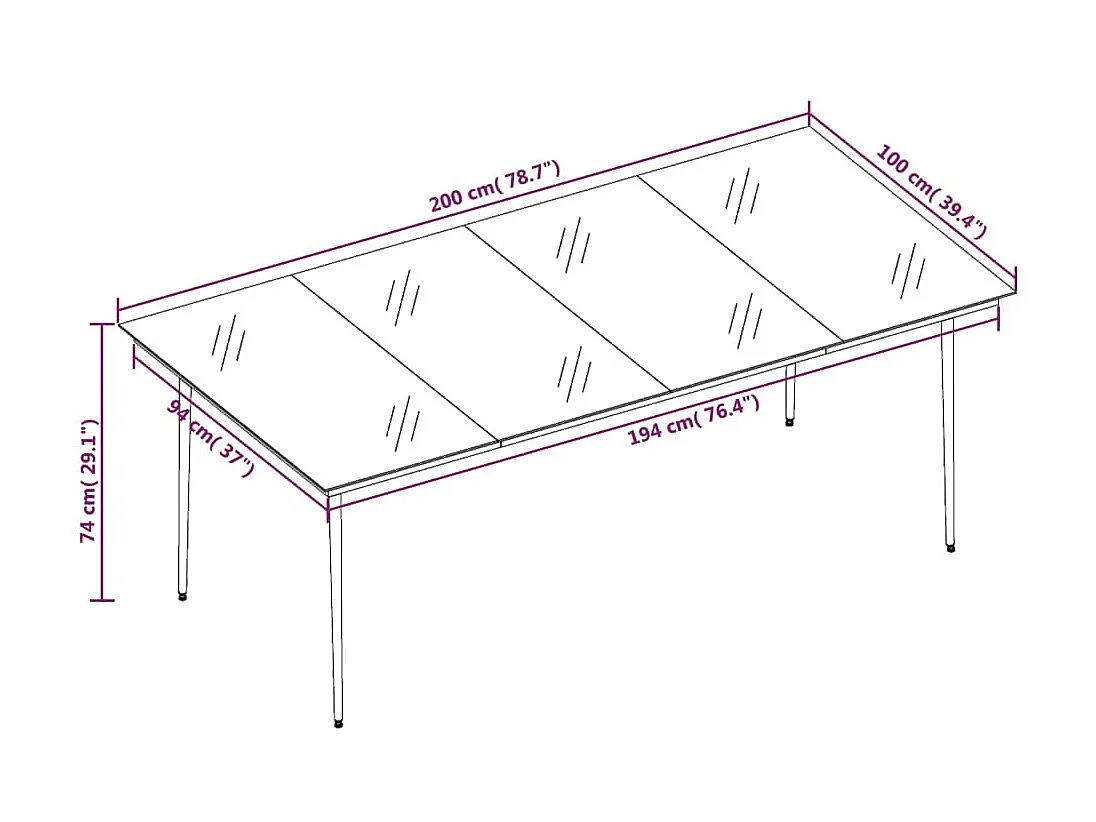 Mobilier de salle à manger de jardin coussins 7pcs Gris et noir