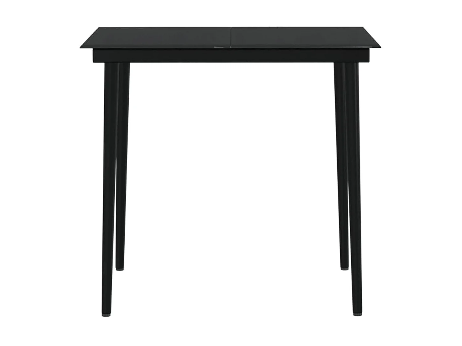 Ensemble de salle à manger de jardin avec coussins 5 pcs Noir 5