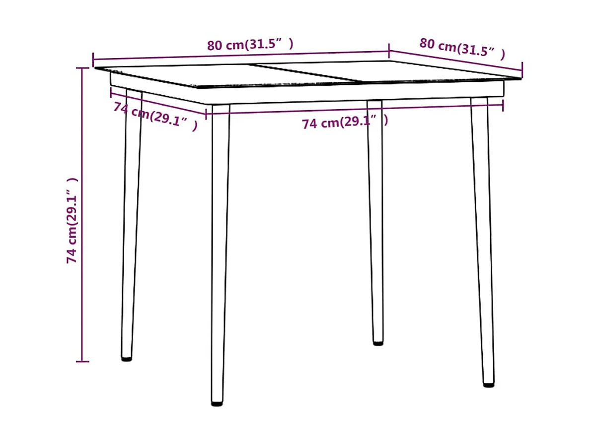 Ensemble de salle à manger de jardin avec coussins 5 pcs Noir 5