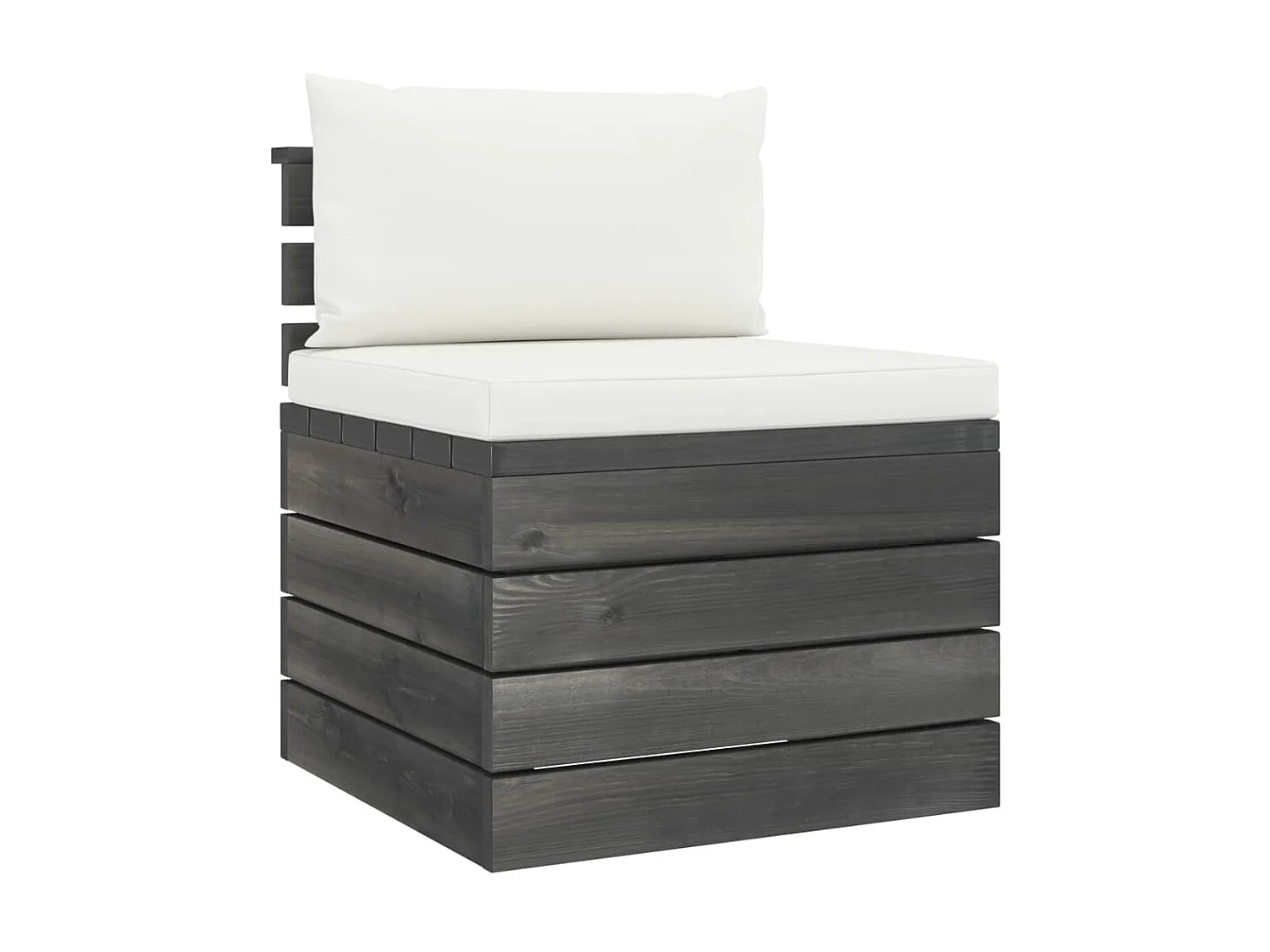 Salon palette de jardin 2 pcs avec coussins Bois de pin massif 24