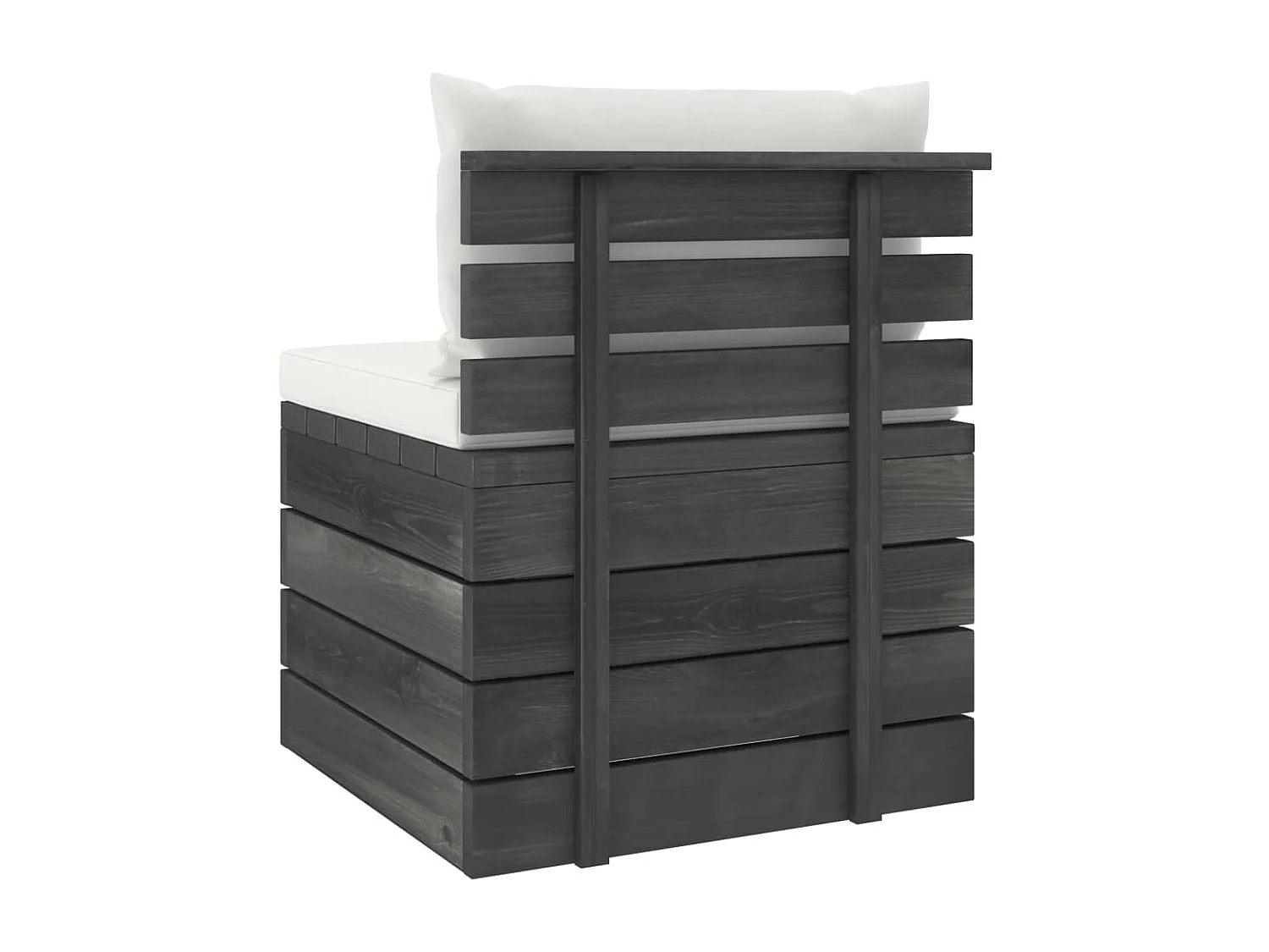 Salon palette de jardin 2 pcs avec coussins Bois de pin massif 24