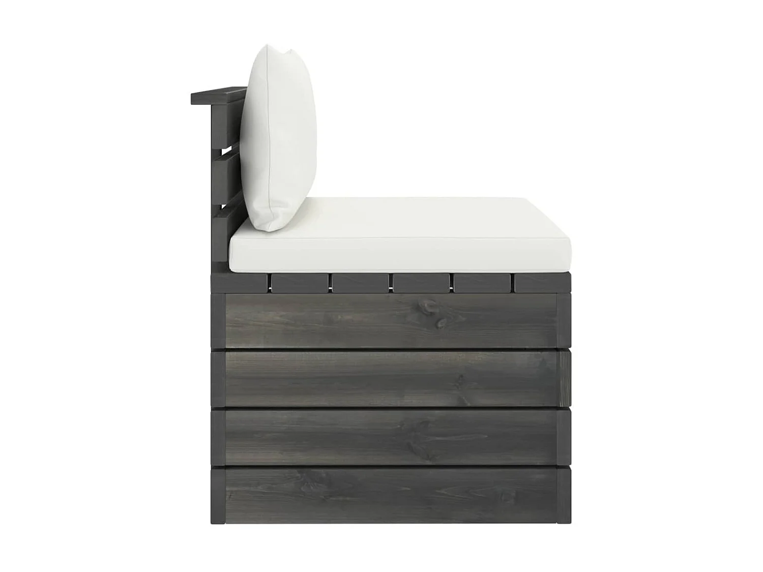 Salon palette de jardin 2 pcs avec coussins Bois de pin massif 24