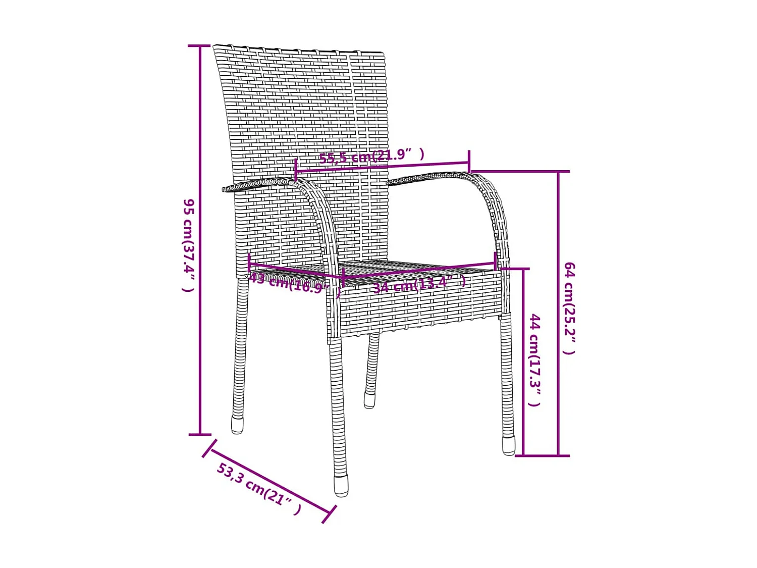 Ensemble de salle à manger de jardin 3 pcs Résine tressée Gris 3