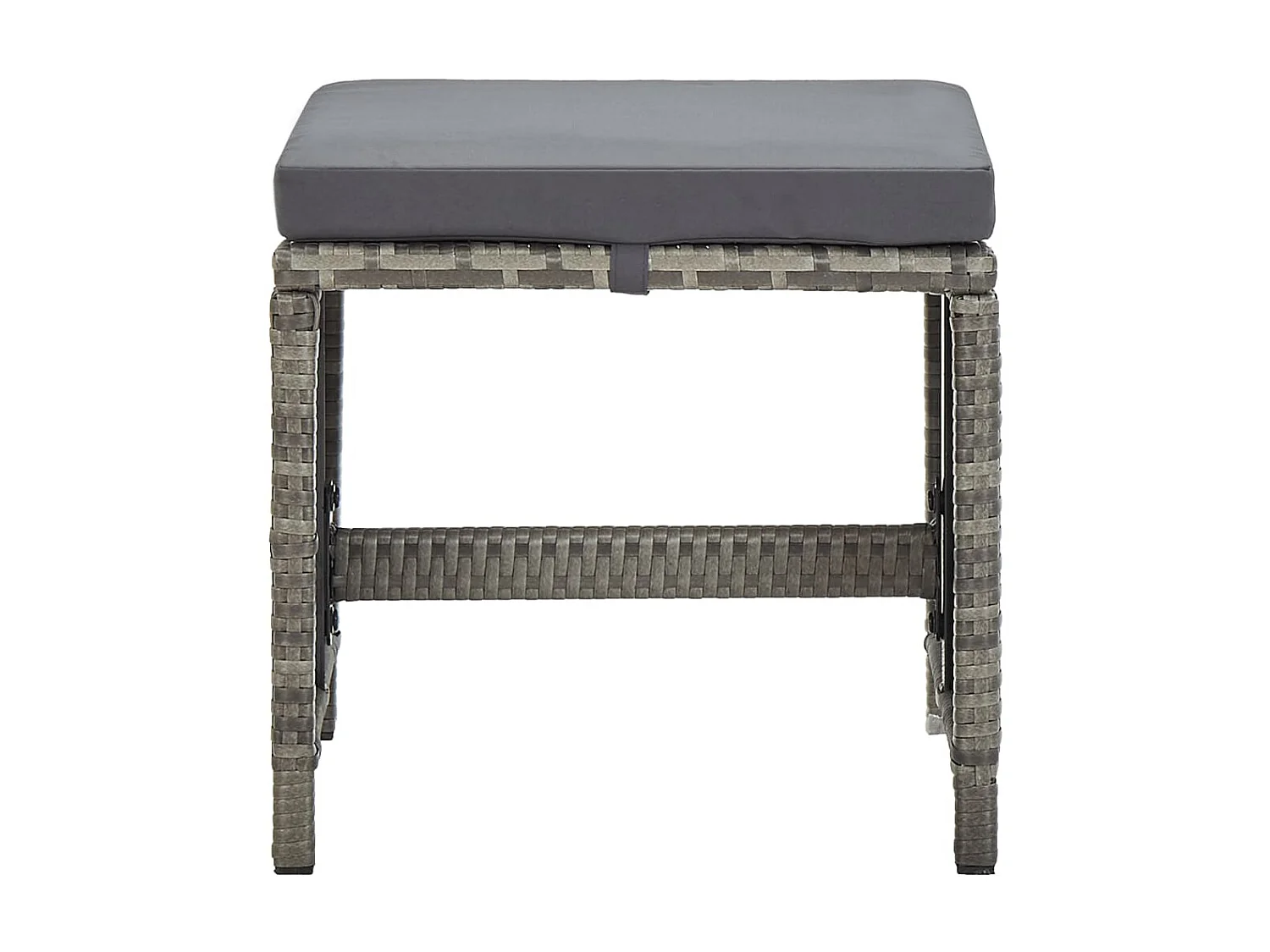 Mobilier à dîner de jardin 9pcs et coussins Résine tressée Gris 4