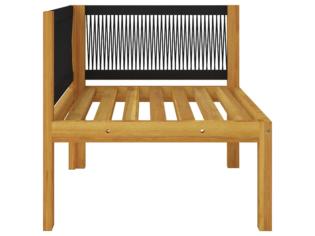 Salon de jardin 10 pcs avec coussins Crème Bois d'acacia solide