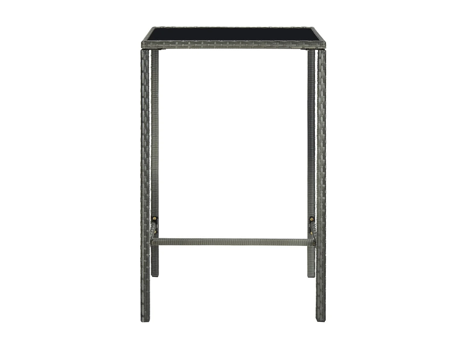 Ensemble de bar de jardin 5 pcs et coussins Résine tressée Gris 18