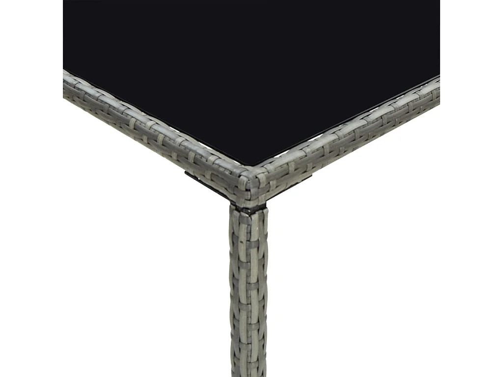 Ensemble de bar de jardin 5 pcs et coussins Résine tressée Gris 18