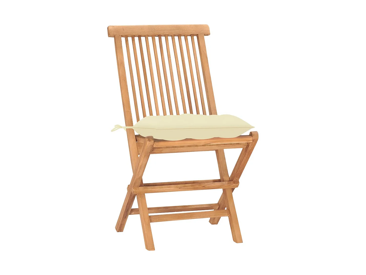 Mobilier à dîner d'extérieur pliable avec coussin 3 pcs Teck 47