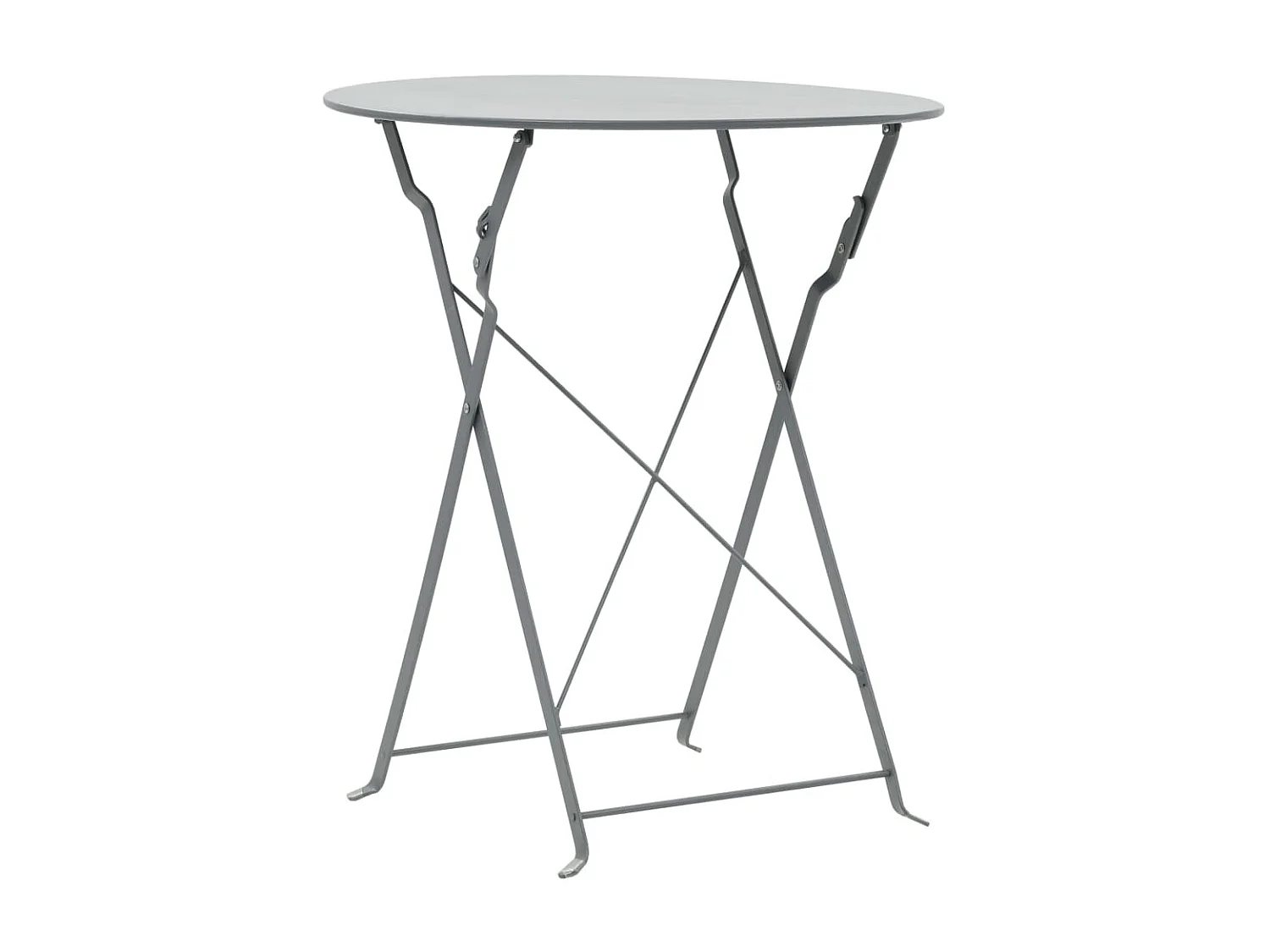 Mobilier de bistro 3 pcs Acier Gris