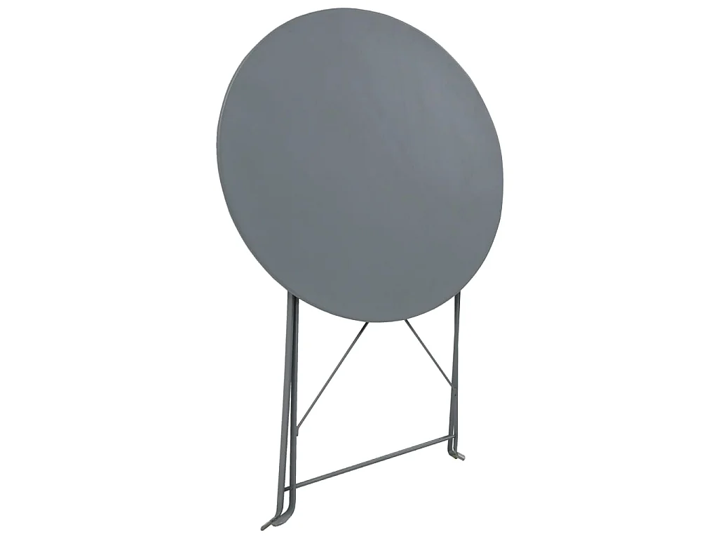 Mobilier de bistro 3 pcs Acier Gris