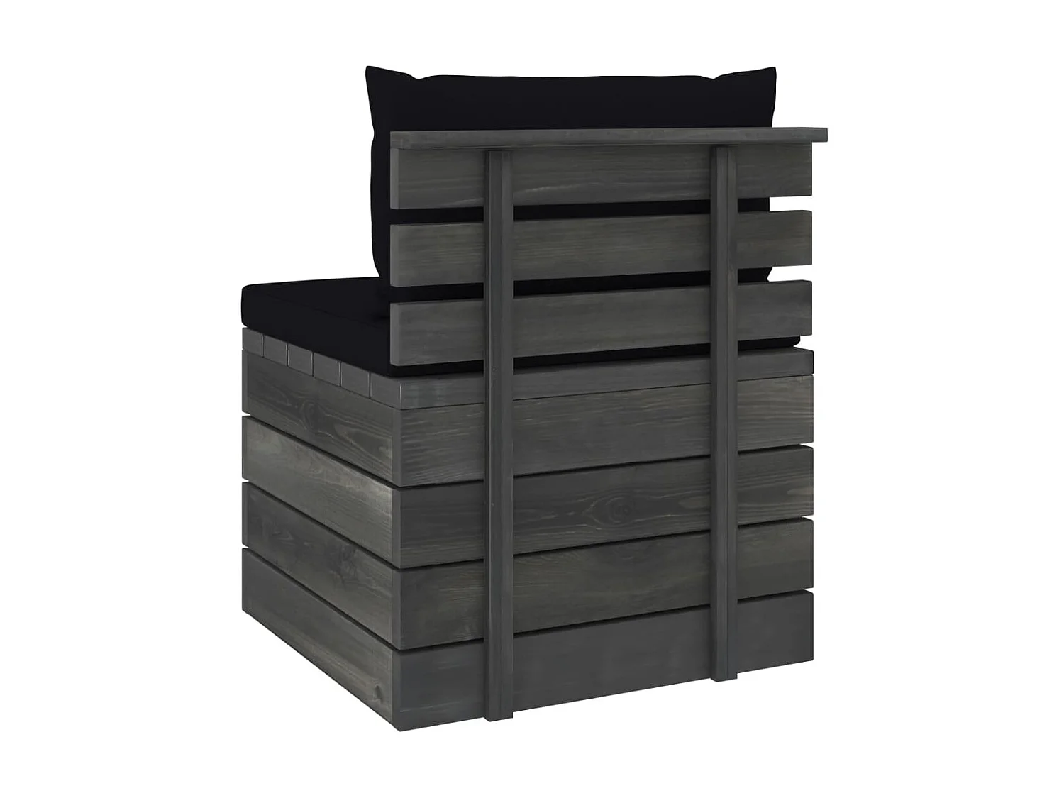 Salon palette de jardin 2 pcs avec coussins Bois de pin massif 17