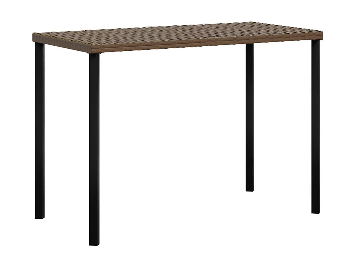 Ensemble de canapés en L 5pcs avec coussins Résine tressée Brun