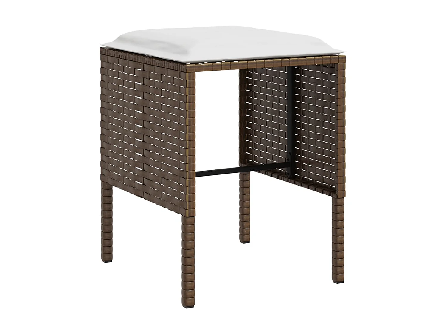 Ensemble de canapés en L 5pcs avec coussins Résine tressée Brun