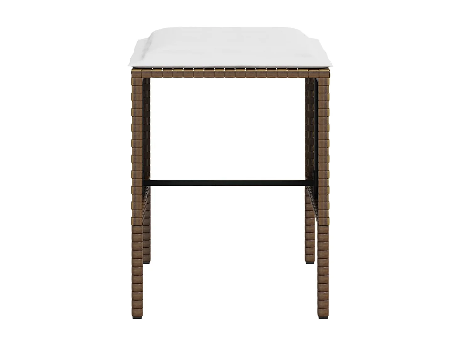 Ensemble de canapés en L 5pcs avec coussins Résine tressée Brun