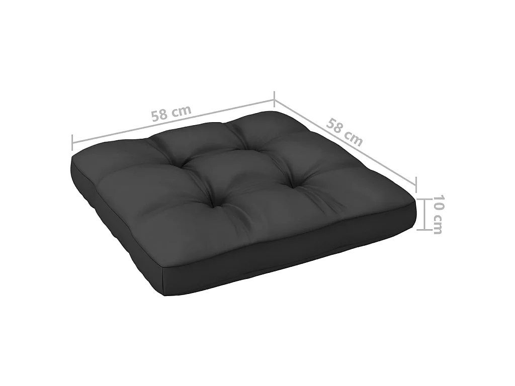 Salon de jardin 8 pcs avec coussins Bois de pin solide 5