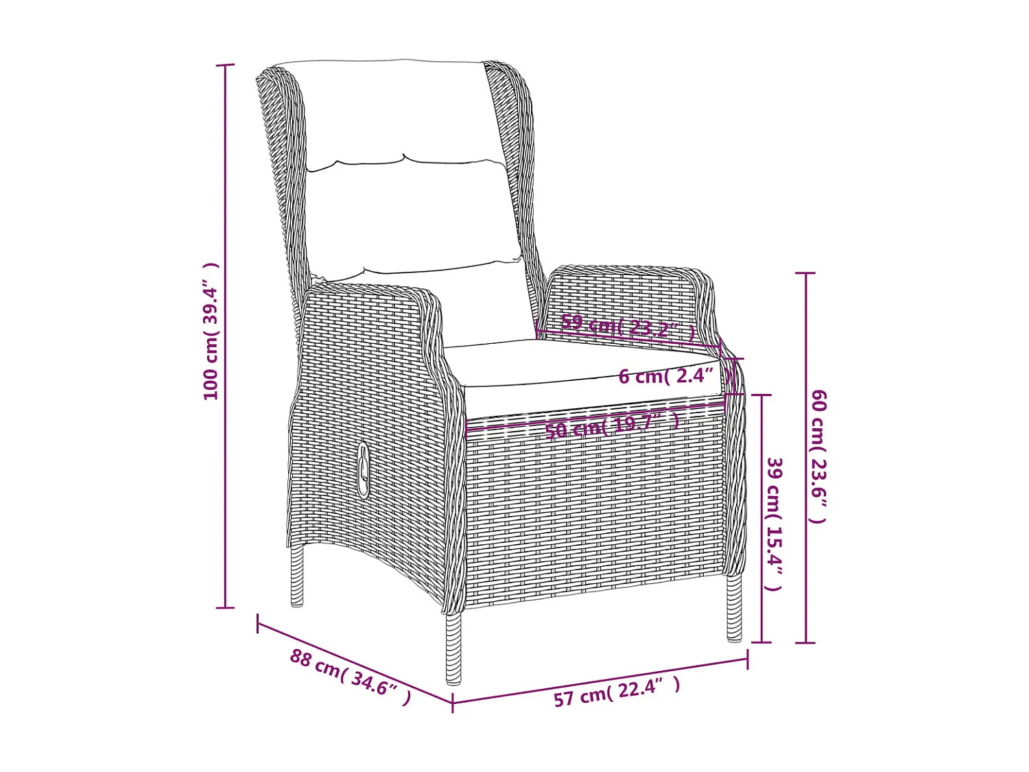 Ensemble de salle à manger de jardin 5 pcs Gris foncé 3