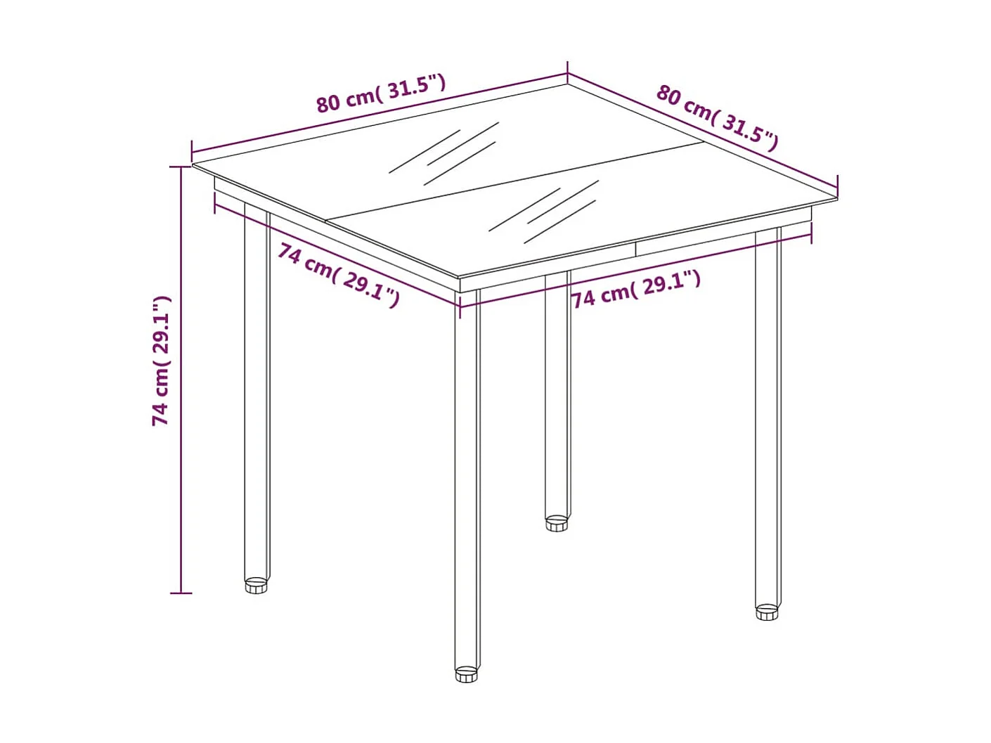 Ensemble de salle à manger de jardin 5 pcs Gris foncé 3
